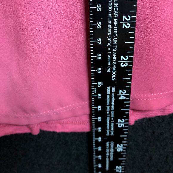 Express Womens Blouse Berry V Neck Sleeveless Flowy Slit Accents Medium - Picture 9 of 12